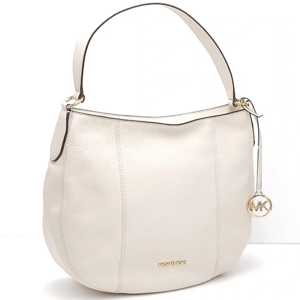 MICHAEL KORS BROOKE LARGE HOBO SHLDR LEATHER LIGHT CREAM COLOR - Picture 2 of 16